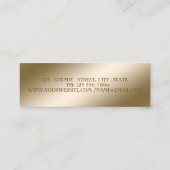 Elegant Professional Stylish Floral Key スキニー名刺 (裏面)