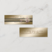 Elegant Professional Stylish Floral Key スキニー名刺 (正面/裏面)