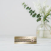 Elegant Professional Stylish Floral Key スキニー名刺 (スタンド正面)