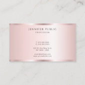 Elegant Professional Template Luxury Rose Gold 名刺 (裏面)