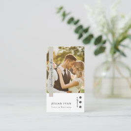 Elegant Profile Photo Sage Green Photographer 名刺