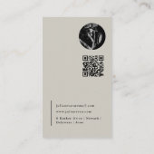 Elegant Profile Photo Sage Green Photographer 名刺 (裏面)