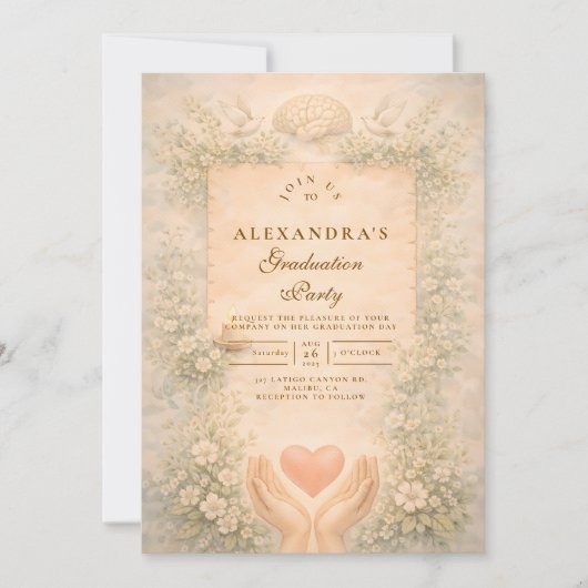 Elegant Psychology Graduate 招待状 (正面)