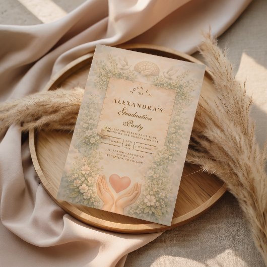 Elegant Psychology Graduate 招待状