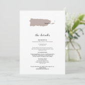 ELEGANT Puerto Rico Wedding Invitation Details 招待状 (スタンド正面)