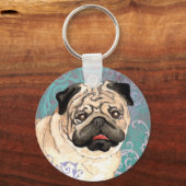 Elegant Pug キーホルダー (正面)