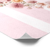 Elegant Pumpkin Fall Girl Baby Shower Welcome ポスター (角)