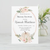 Elegant Pumpkin Theme Bridal Shower 招待状 (スタンド正面)