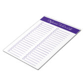 Elegant Purple 8.5x11 Two Column Checklist ノートパッド (アングル)