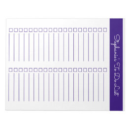 Elegant Purple 8.5x11 Two Column Checklist ノートパッド