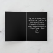 Elegant Purple Amethyst Gold Pearl 50th Birthday カード (内部)