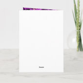 Elegant Purple and Gold Flowers Birthday カード (裏面)