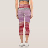 Elegant purple and gold glitter カプリレギンス (裏面)