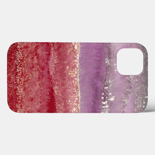 Elegant purple and gold glitter Case-Mate iPhoneケース (裏面 (横))