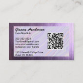 Elegant Purple And Light Purple Iridescent  名刺 (裏面)