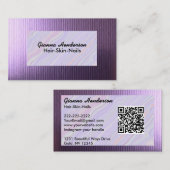 Elegant Purple And Light Purple Iridescent  名刺 (正面/裏面)