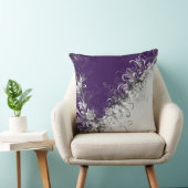 Elegant Purple and Silver Accents クッション (椅子)