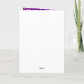 Elegant Purple and Silver Flowers Birthday カード (裏面)