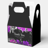 Elegant Purple and Silver Flowers Birthday  フェイバーボックス (オープン)