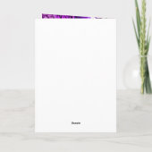 Elegant Purple and Silver Flowers Sweet Sixteen  カード (裏面)