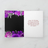 Elegant Purple and Silver Flowers Sweet Sixteen  カード (内部)