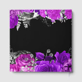 Elegant Purple and Silver Flowers Sweet Sixteen ゲストブック (裏面)