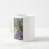 Elegant Purple and Yellow Floral Art Coffee Mug コーヒーマグカップ (正面左)