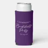 Elegant Purple Bachelorette Party Favor スリム缶クーラー (Seltzer正面)