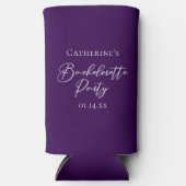 Elegant Purple Bachelorette Party Favor スリム缶クーラー (正面)