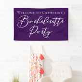 Elegant Purple Bachelorette Party Personalized 横断幕 (インサイチュ)