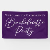 Elegant Purple Bachelorette Party Personalized 横断幕 (横)