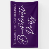Elegant Purple Bachelorette Party Personalized 横断幕 (縦)