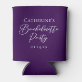 Elegant Purple Bachelorette Party Personalized 缶クーラー (正面)