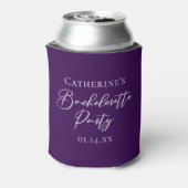 Elegant Purple Bachelorette Party Personalized 缶クーラー (缶裏面)