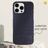 Elegant Purple Blue Dots Line Pattern Custom Name Case-Mate iPhoneケース