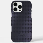 Elegant Purple Blue Dots Line Pattern Custom Name Case-Mate iPhoneケース (裏面)