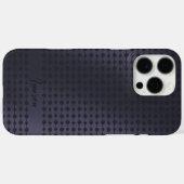 Elegant Purple Blue Dots Line Pattern Custom Name Case-Mate iPhoneケース (裏面 (横))