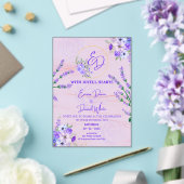 Elegant Purple Botanical Wedding Invitation アクリル招待状 (インサイチュ (ウェディング))