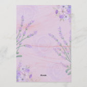 Elegant Purple Botanical Wedding Invitation 招待状 (裏面)