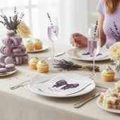 Elegant Purple Bow Baby Shower Paper Napkin スタンダードカクテルナプキン