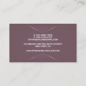 Elegant Purple Chauffeur Driver 名刺 (裏面)