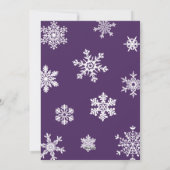 Elegant Purple Christmas Snowflakes Photo シーズンカード (裏面)