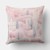Elegant Purple Christmas Throw Pillow  クッション (裏面)
