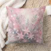 Elegant Purple Christmas Throw Pillow  クッション (ブランケット)