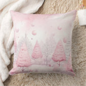 Elegant Purple Christmas Throw Pillow  クッション (ブランケット)