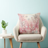 Elegant Purple Christmas Throw Pillow  クッション (椅子)