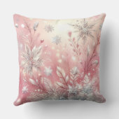 Elegant Purple Christmas Throw Pillow  クッション (裏面)