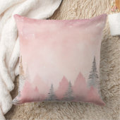 Elegant Purple Christmas Throw Pillow  クッション (ブランケット)