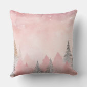 Elegant Purple Christmas Throw Pillow  クッション (裏面)