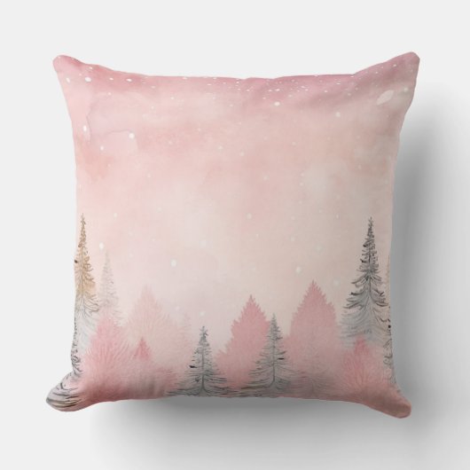 Elegant Purple Christmas Throw Pillow  クッション (正面)